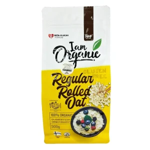 NHF I Am Organic Regular Rolled Oats 500gm